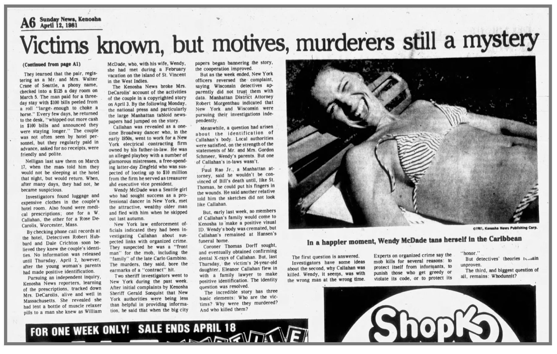 Sunday News (Kenosha, Wisconsin) · 12 Apr 1981, Sun · Page 6